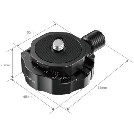 SmallRig KDBC2469 - płytka głowicy z zaciskiem Quick Switch do statywu - wymiary